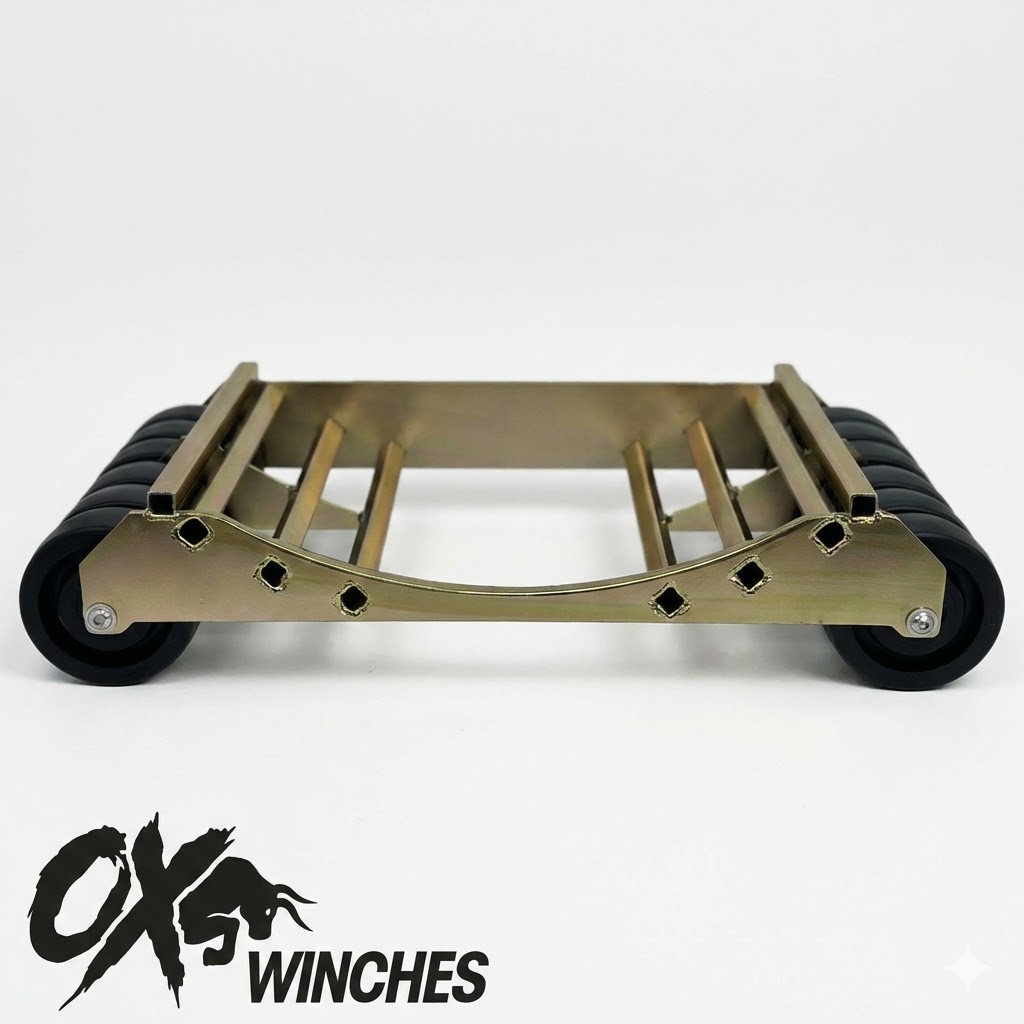 Ox Winch Recovery Truck Roller Dolly Wheel Loader Trolley