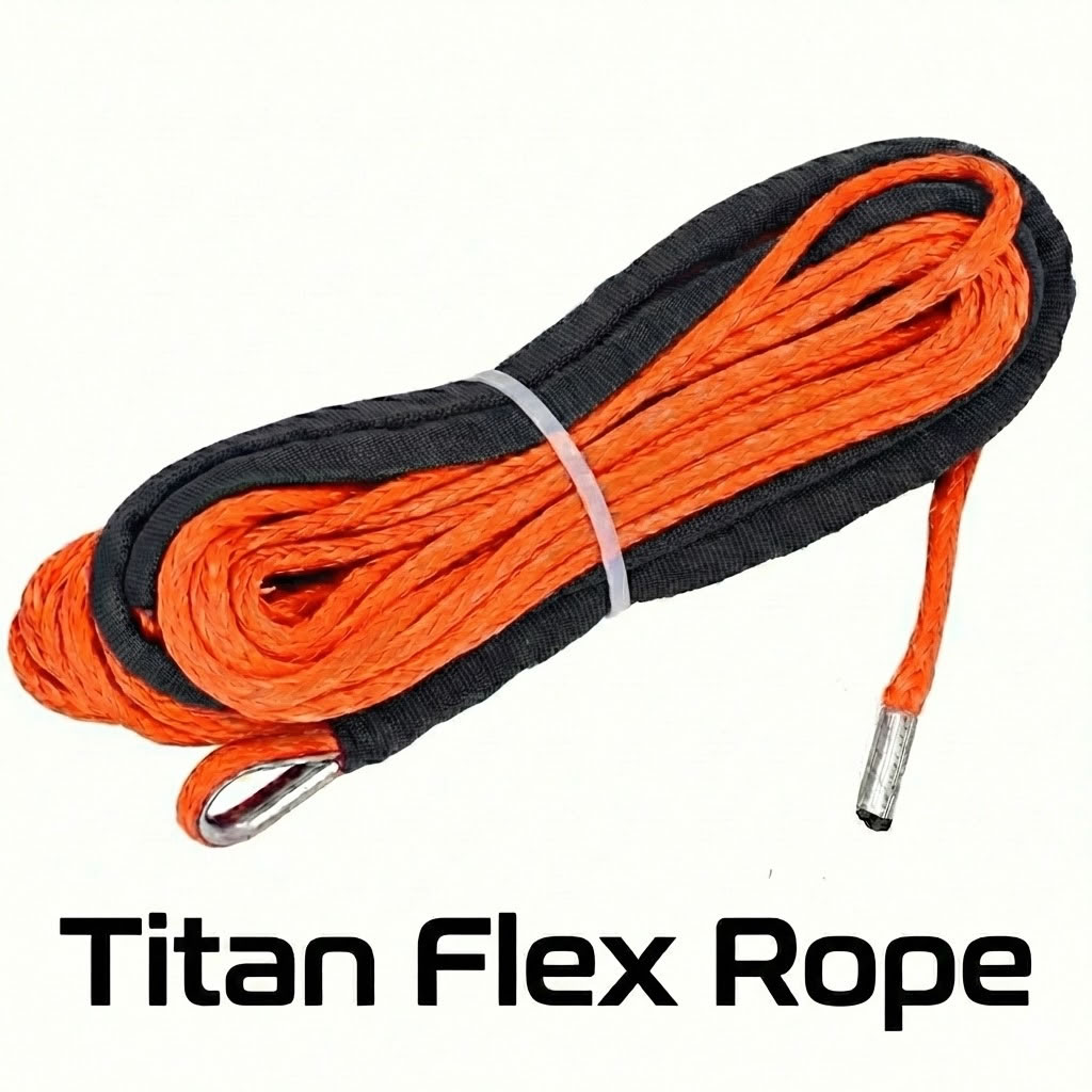 OX Winch Replacement Orange Synthetic Rope – 10mm x 23m