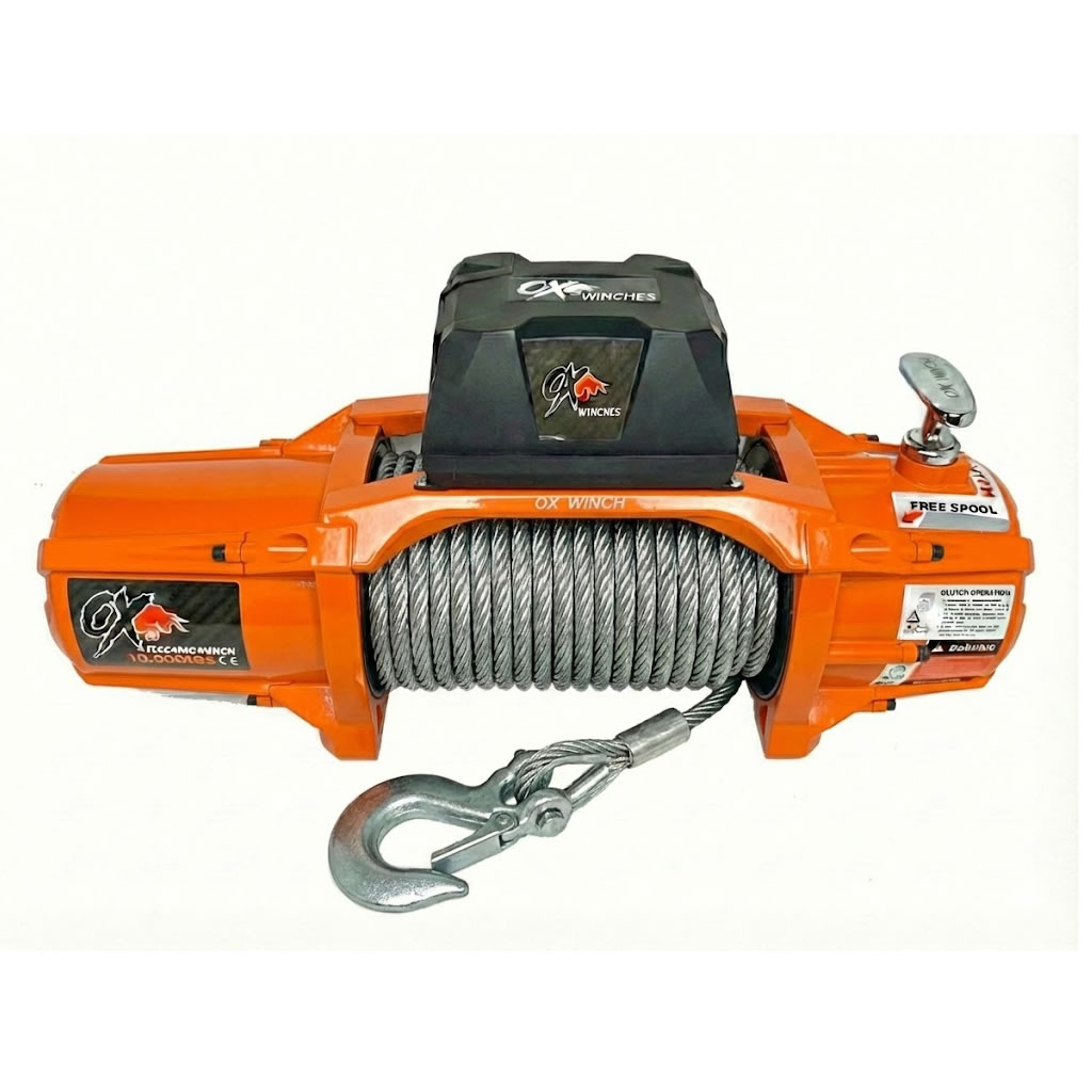 OX 13500lb Military Edition Winch – Orange with Steel Cable